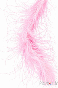 Boa di piume di struzzo - 4 pieghe, 2 m - rosa